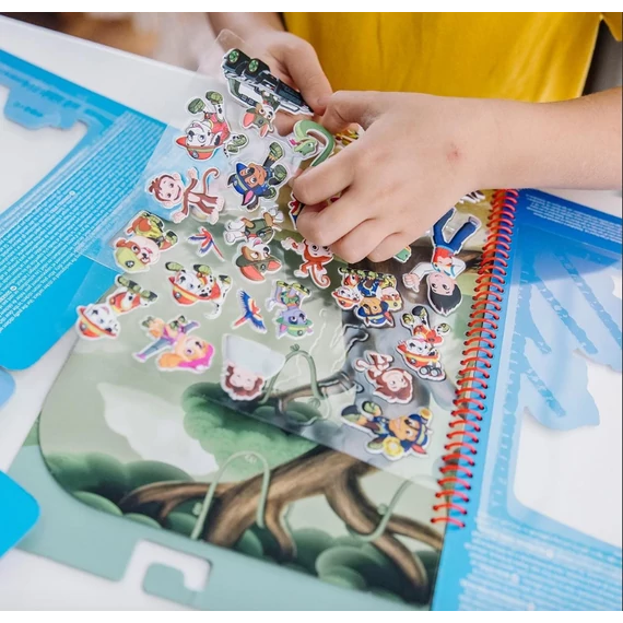 Melissa & Doug kreatív játék, pufi matrica füzet, Mancs Őrjárat - Dzsungel