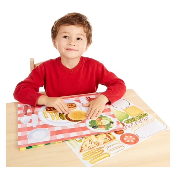 Melissa & Doug Kreatív játék, Matrica készlet, ételkészítés