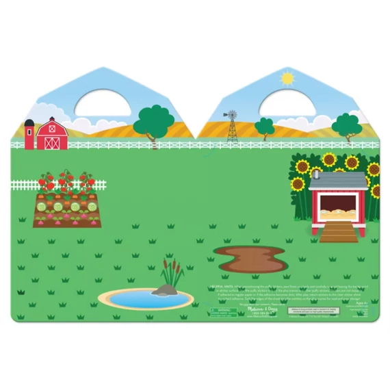 Melissa & Doug Kreatív játék, Pufi matrica készlet, farm