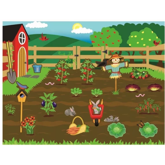 Melissa & Doug Kreatív játék, Újrahasználható matrica készlet, farm