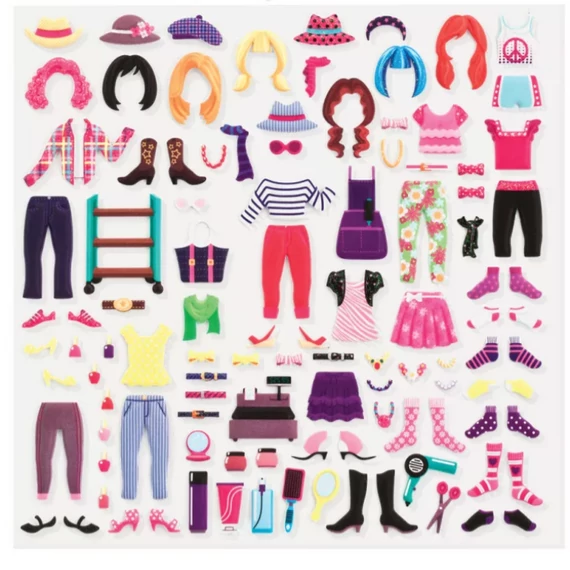 Melissa & Doug Kreatív játék, Pufi matrica készlet, glamour
