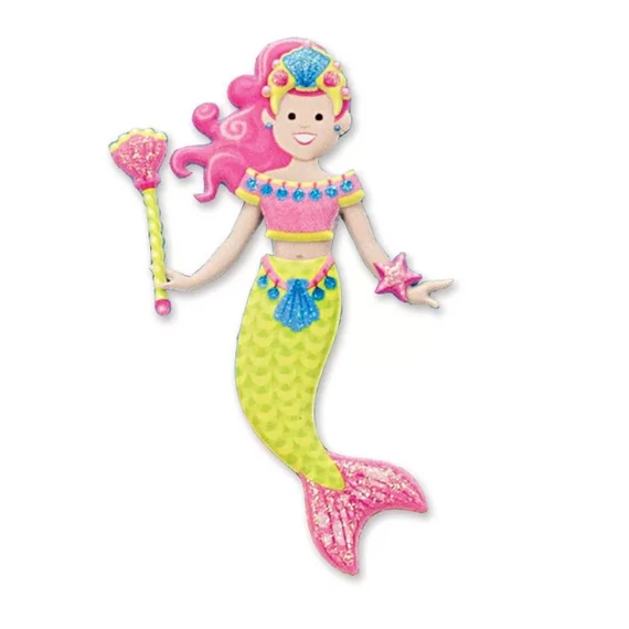 Melissa & Doug Kreatív játék, Pufi matrica készlet, hableány