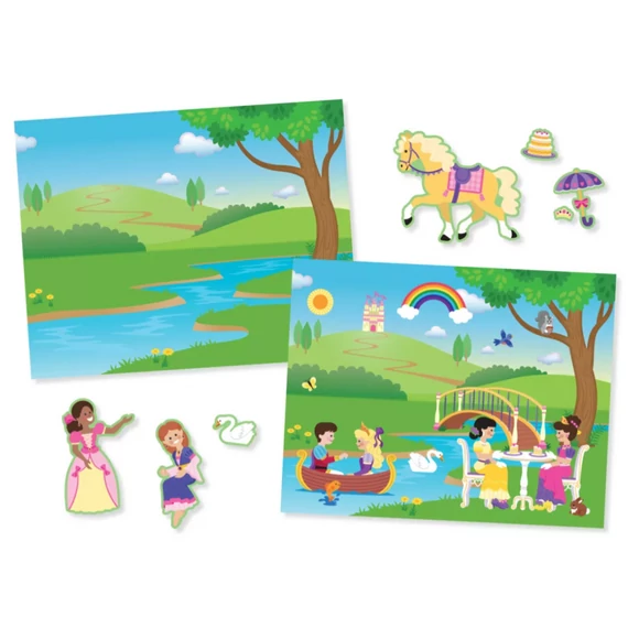 Melissa & Doug Kreatív játék, Újrahasználható matrica készlet, hercegnő