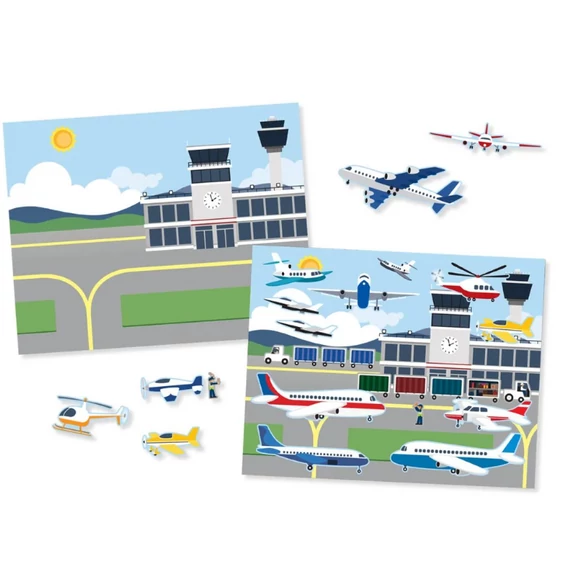 Melissa & Doug Kreatív játék, Újrahasználható matrica készlet, járművek