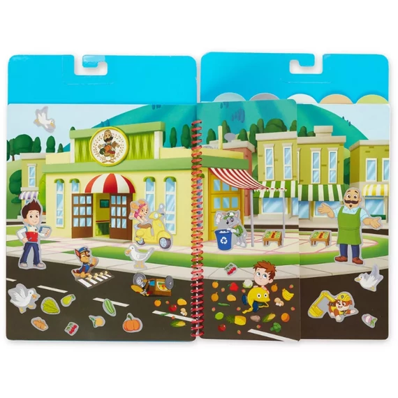 Melissa & Doug kreatív játék, újrahasználható matrica füzet, Mancs Őrjárat - Kaland-öböl