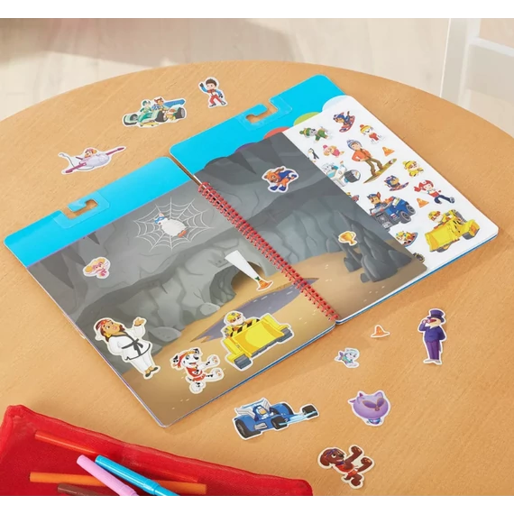 Melissa & Doug kreatív játék, újrahasználható matrica füzet, Mancs Őrjárat - Küldetések