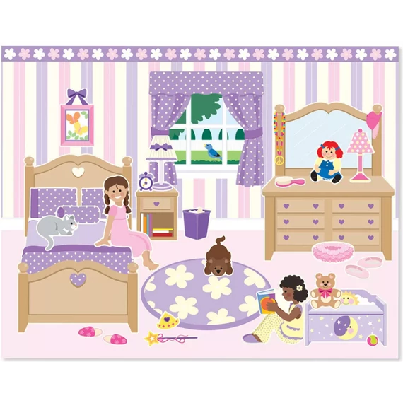 Melissa & Doug Kreatív játék, Újrahasználható matrica készlet, lakberendezés