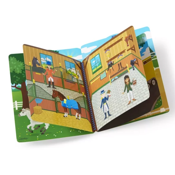 Melissa & Doug Kreatív játék, Pufi matrica készlet, lovas klub