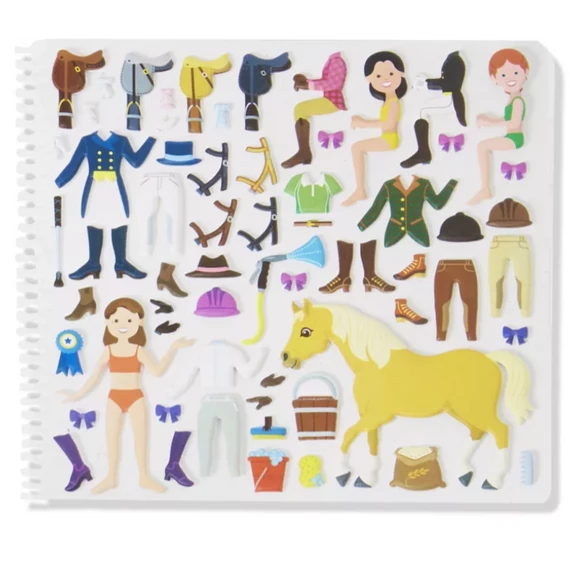 Melissa & Doug Kreatív játék, Pufi matrica készlet, lovas klub