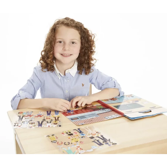 Melissa & Doug Kreatív játék, Pufi matrica készlet, foglalkozások