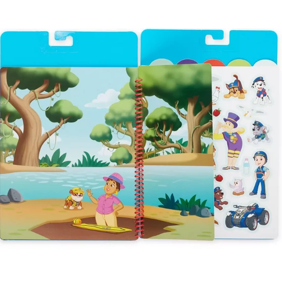 Melissa & Doug kreatív játék, újrahasználható matrica füzet, Mancs Őrjárat - A nagy mentőakció