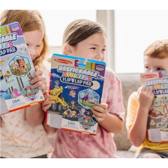 Melissa & Doug kreatív játék, pufi matrica füzet, Mancs Őrjárat - Kaland-öböl