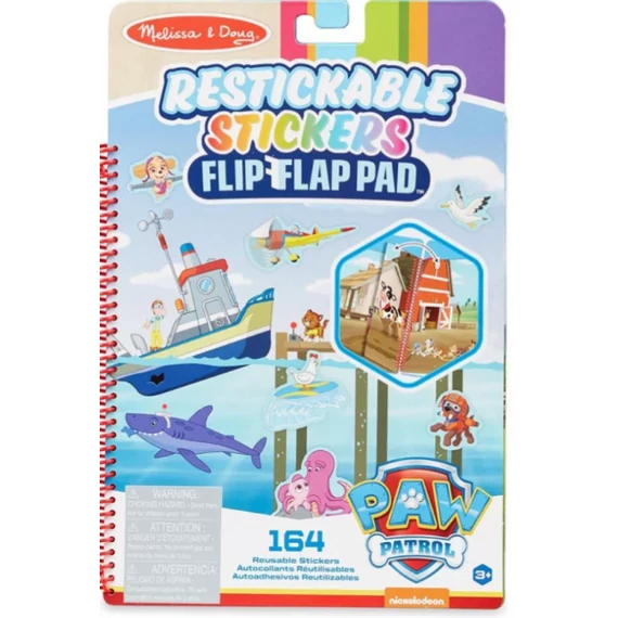 Melissa & Doug kreatív játék, pufi matrica füzet, Mancs Őrjárat - Kaland-öböl
