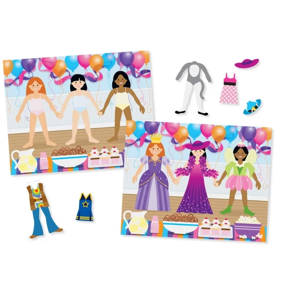 Melissa & Doug Kreatív játék, Újrahasználható matrica készlet, öltöztető