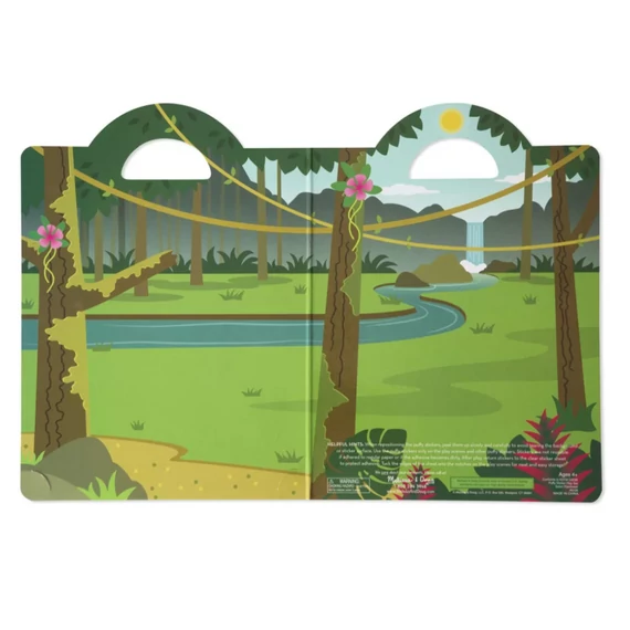 Melissa & Doug Kreatív játék, Pufi matrica készlet, szafari
