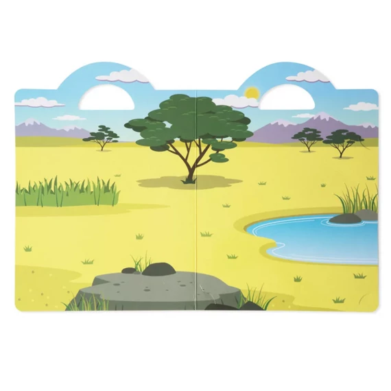 Melissa & Doug Kreatív játék, Pufi matrica készlet, szafari