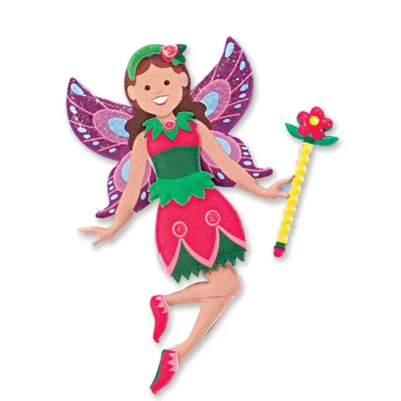 Melissa & Doug Kreatív játék, Pufi matrica készlet, tündér