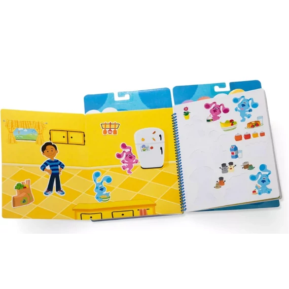 Melissa & Doug kreatív játék, újrahasználható matricakészlet, Azúrkék nyomok és te - Azúrkék kedvenc helyei