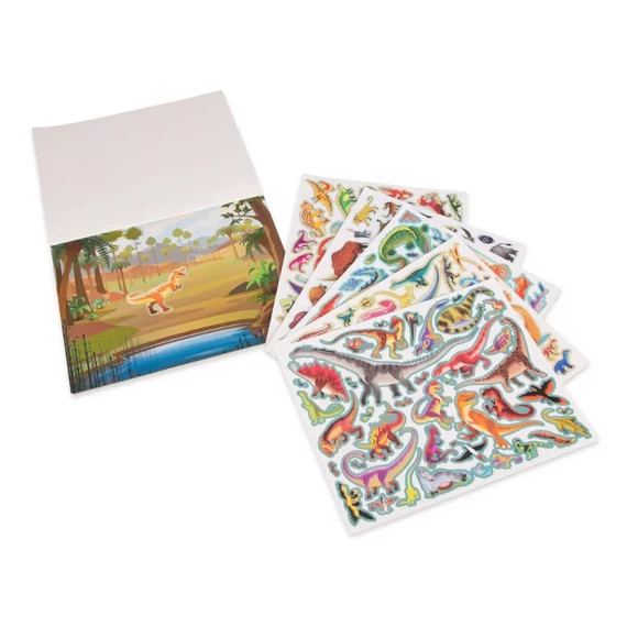 Melissa & Doug Kreatív játék, újrahasználható matrica készlet, őskor