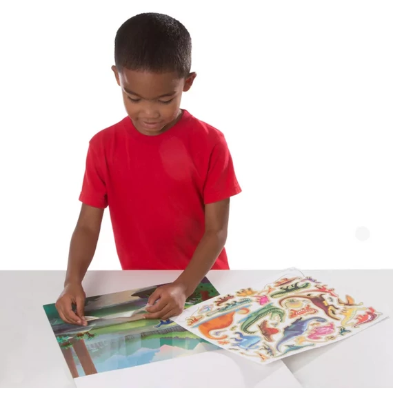 Melissa & Doug Kreatív játék, újrahasználható matrica készlet, őskor