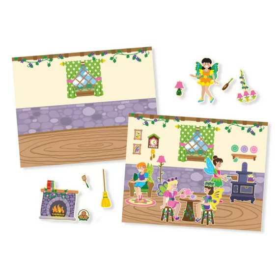 Melissa & Doug Kreatív játék, Újrahasználható matrica készlet, tündérek