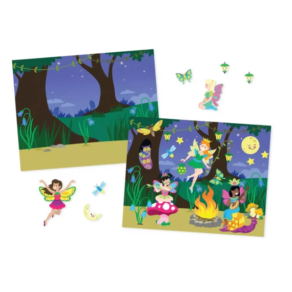 Melissa & Doug Kreatív játék, Újrahasználható matrica készlet, tündérek
