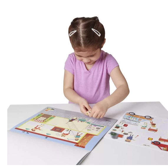Melissa & Doug Kreatív játék, Újrahasználható matrica készlet, város